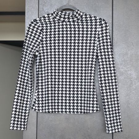 🐸 PULLOVER S STEHKRAGEN ROLLKRAGEN HOUNDSTOOTH PIED DE COQ