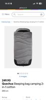 Quechua Sleeping Bag Camping 2-in-1 Cotton 200 cm