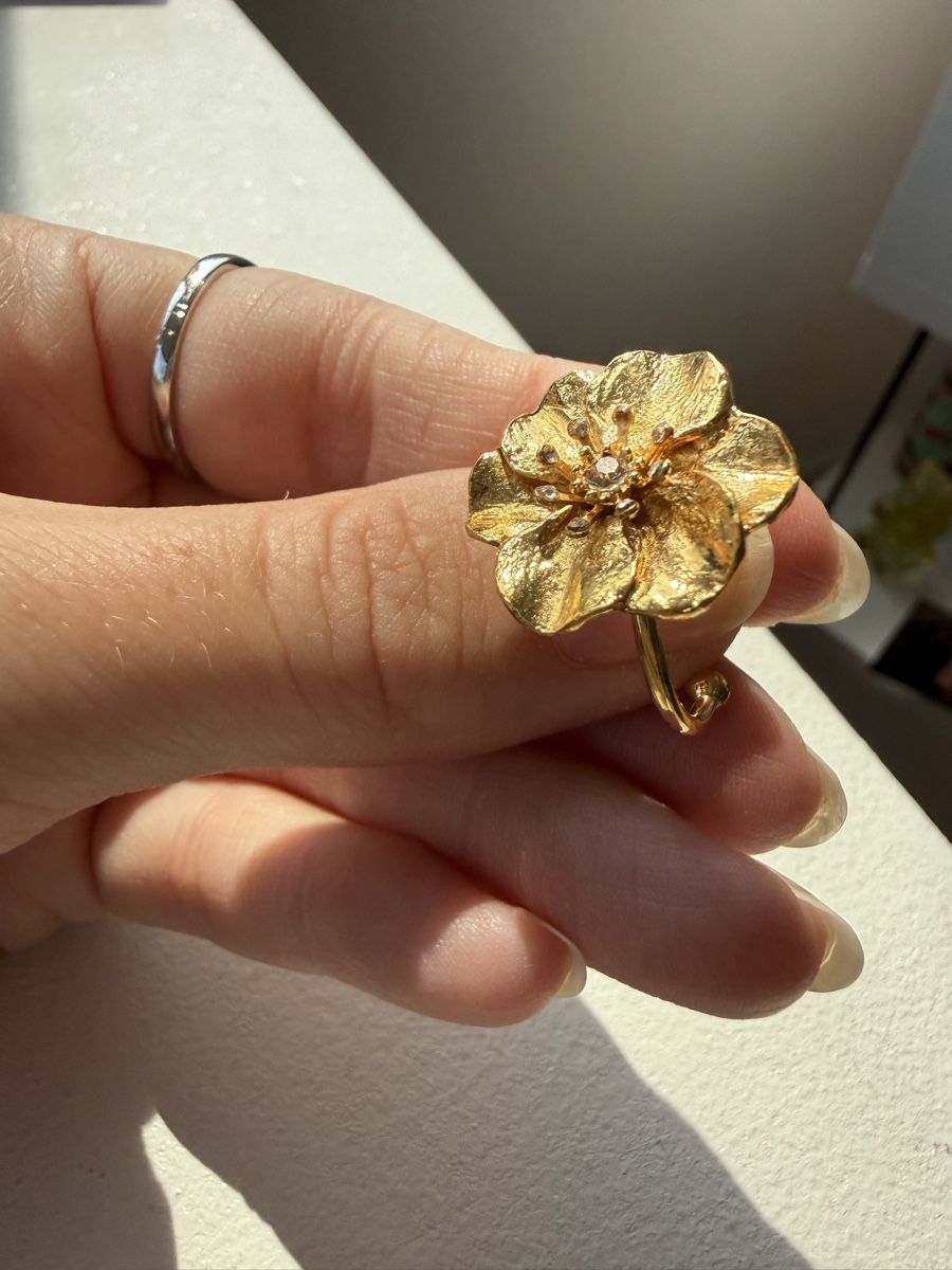 Ringe: Blumen goldener Ring  – Gebraucht aus Bottmingen von Itsclaire