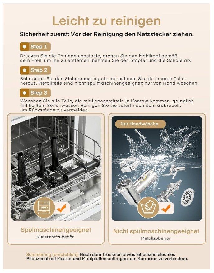 Küchengeräte: FOHERE MG4250R Fleischwolf 3200W max. – Neu – Neu und originalverpackt aus Laufen von Genton 7
