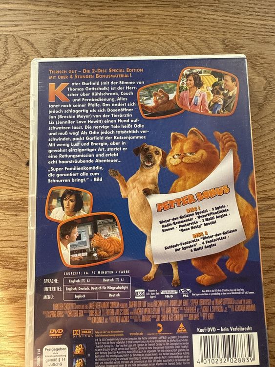 Tutti i DVDs: Garfield - Der Film (2-Disc Special Edition) DVD – Usato da Weiningen ZH venduto da -Adenin- 3