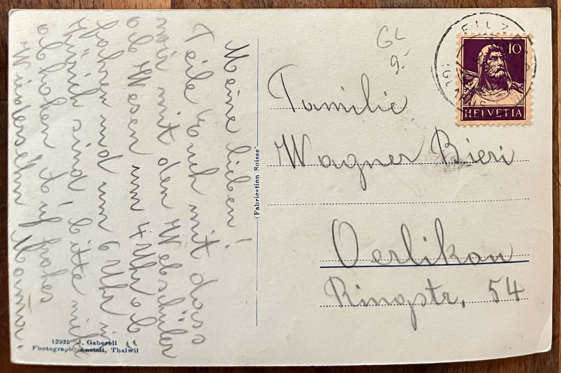 Cartoline postali: LIHN - FILZBACH - 1930 – Usato da Lutry venduto da Ediego 1