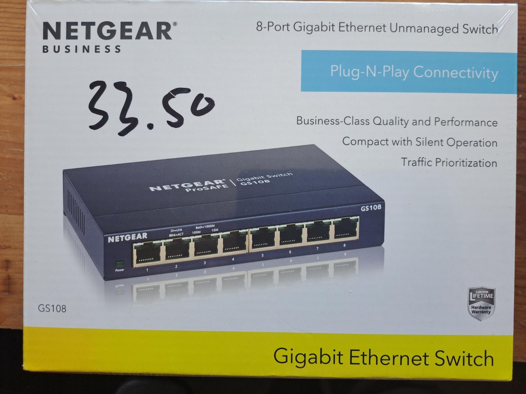 Netgear Hub & Switch: 8-Port-Gigabit-Switch Netgear GS108 – Nuovo e nell'imballaggio originale da Attiswil venduto da ewy_g8th 1