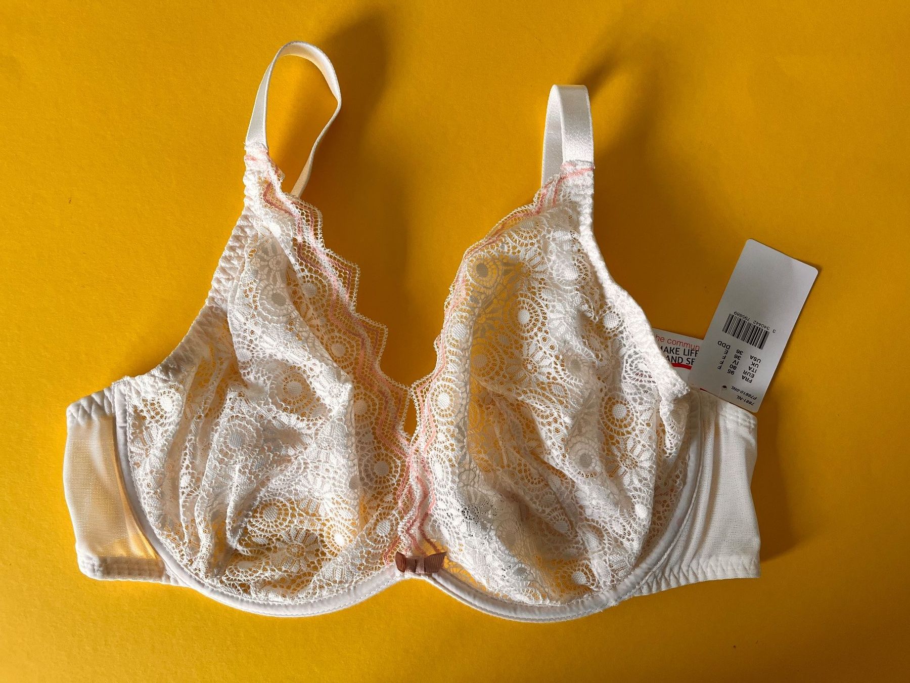 Passionata Sonstige Unterwäsche: Spitzen-BH, PASSIONATA, Grösse 80F, Offwhite mit Orange – Neu und originalverpackt aus Rudolfstetten von gst_g7xl 3