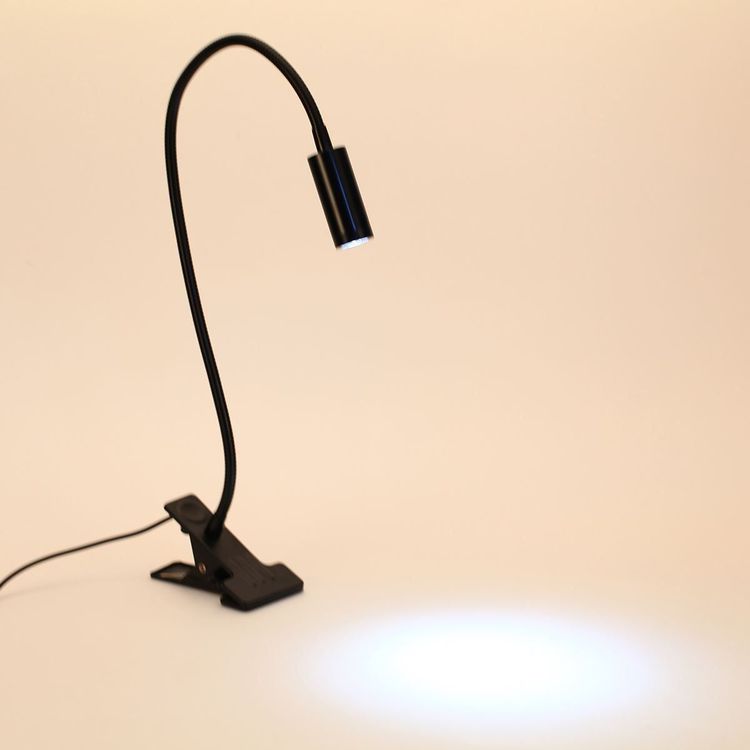 Flexible LED-Röhrenlampe Mit Klemme, Leselampe Und Arbeitsleuchte Warmes Licht Fur Buro Werkstatt Und Schlafzimmer Weies Licht Schwarz 90217356