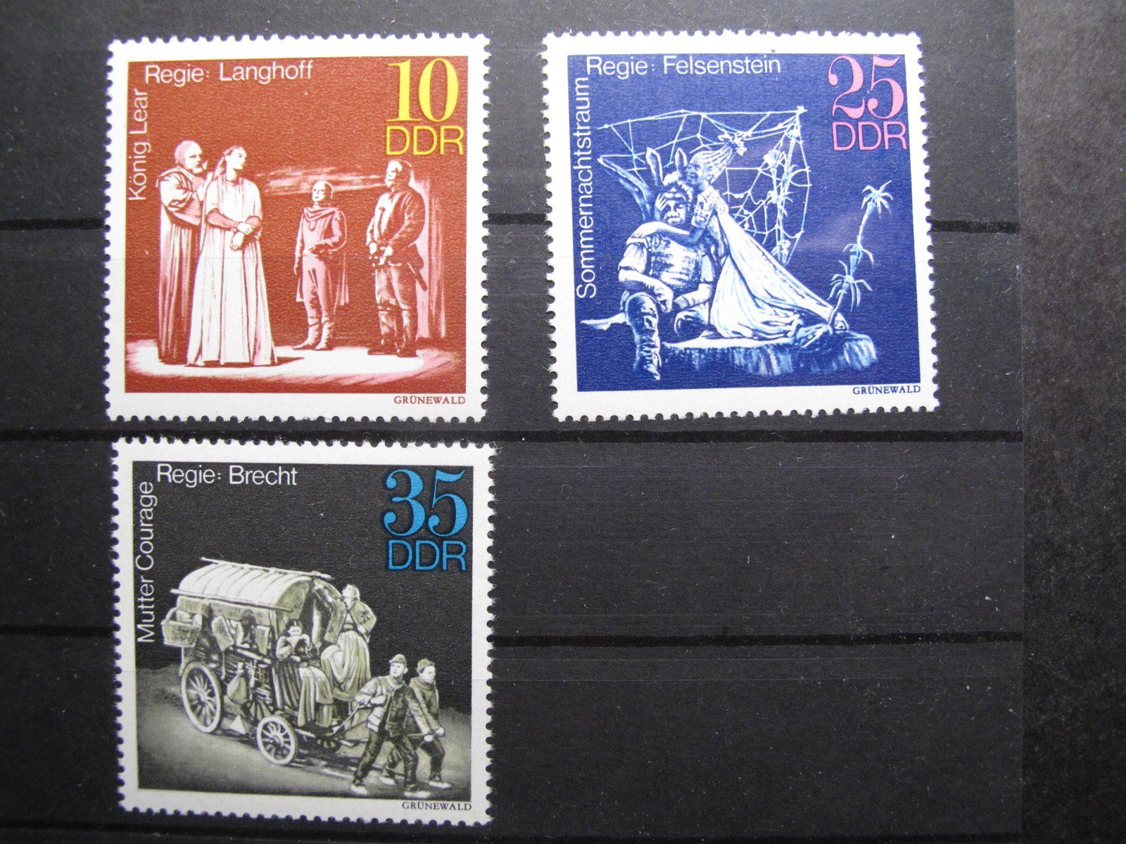Tutti i francobolli: DDR 1973 Theaterinszenierungen ** – Usato da Wil SG venduto da fva01