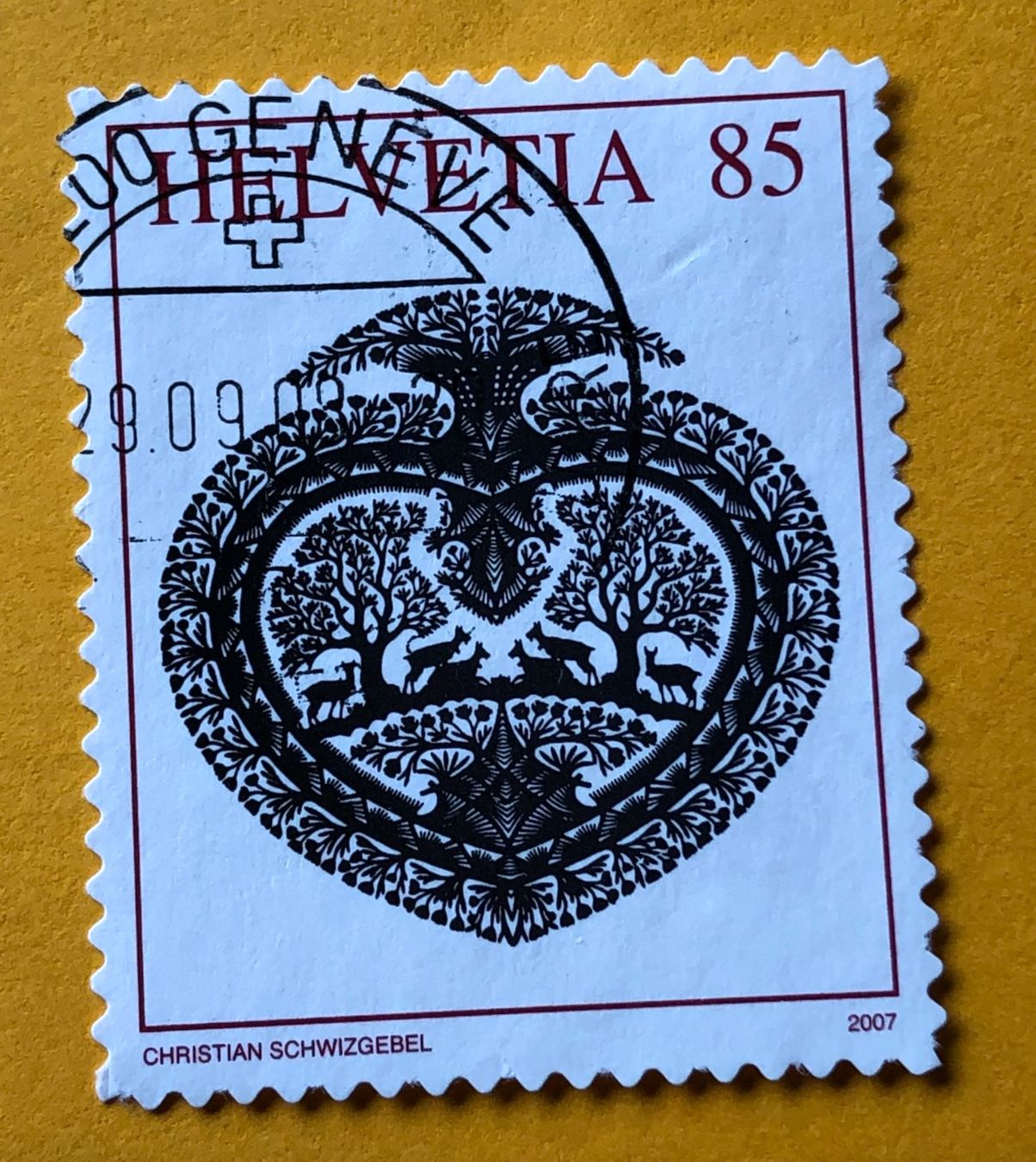Tous les timbres: Nr.1250A Herz  GESTEMPELT Sondermarken 2007   – D'occasion à Aarau par Billa007