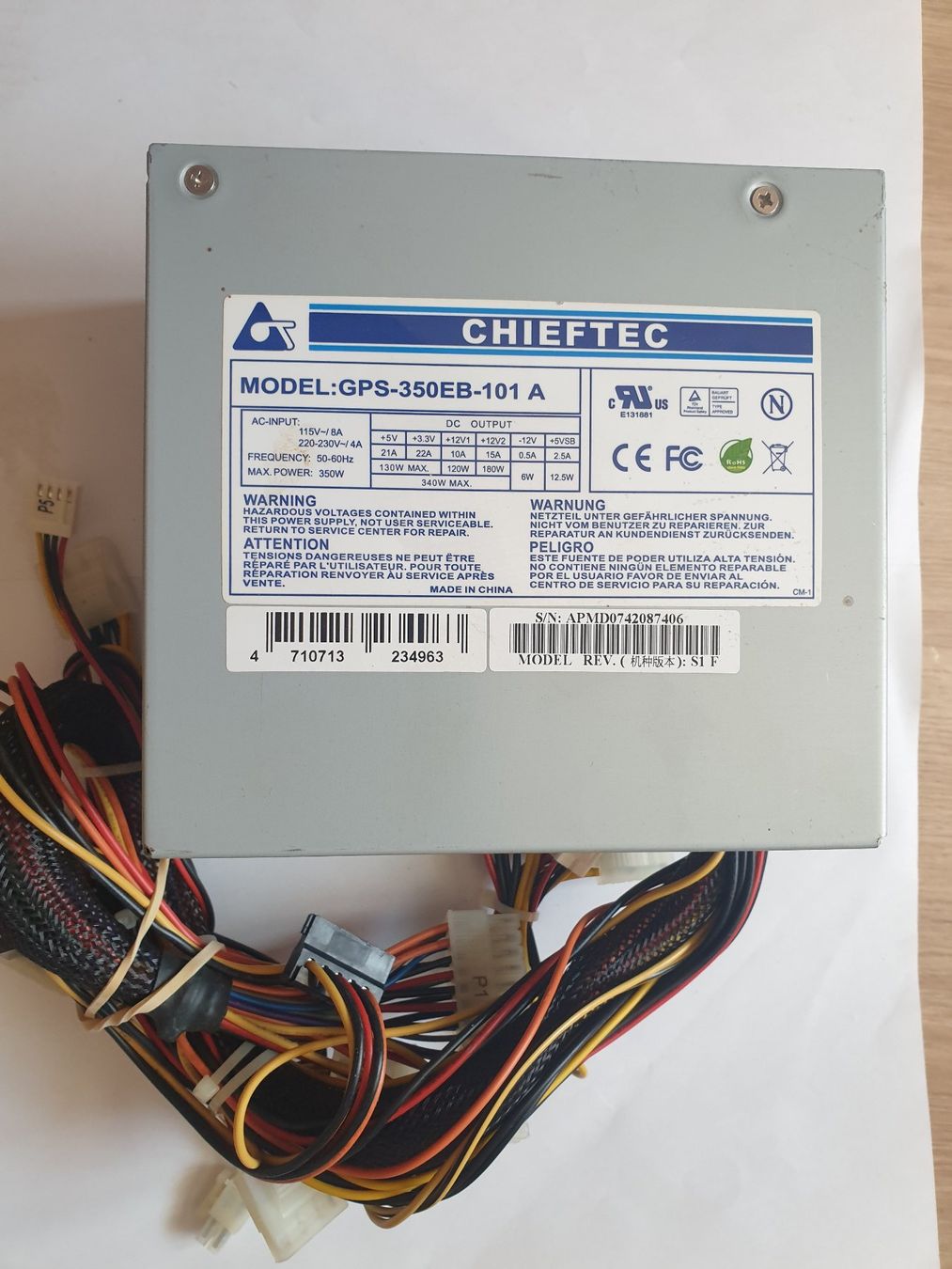 Chieftec Elektronikbauteil: Alimentation PC Chieftec GPS-350EB-101A – Gebraucht aus Moudon von Amaroli7