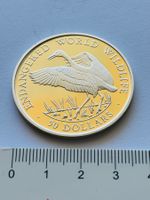 Silber Münze 20 g 50 Dollars Cook Island Kranich PP 1990