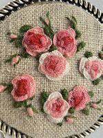 Vintage Rosen Anhänger Handarbeit Unikat