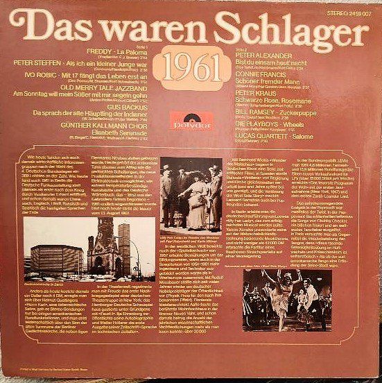 Schallplatten: Schallplatte / LP "Das waren Schlager" 1961 – Gebraucht aus Dielsdorf von SHOES_BY_SYLVI 1
