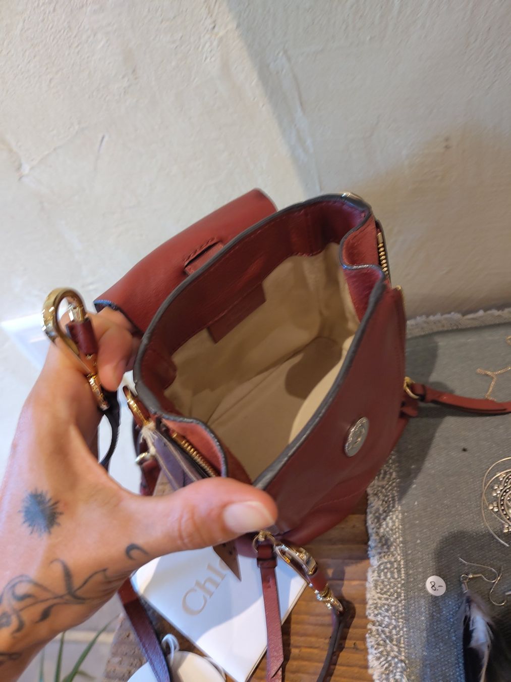 Chloé Borse da donna: Chloe backpack mini bordeaux – Usato da Losone venduto da ell_nora89 4