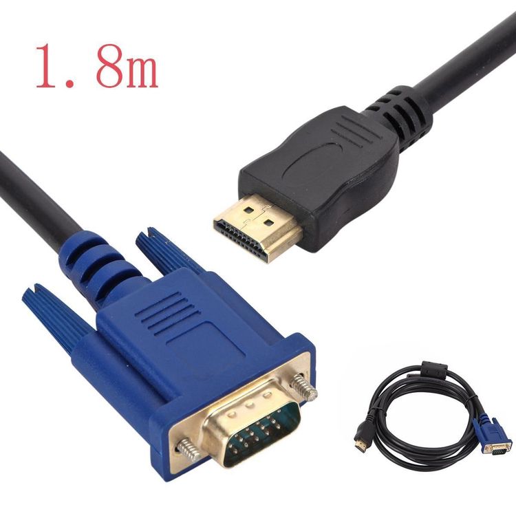 HDMI > VGA Adapter HDMI Stecker > VGA Buchse Konverter PC Beamer 15 Cm