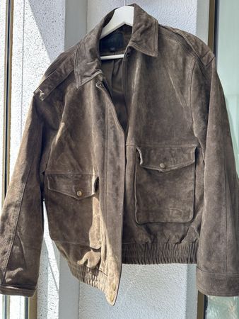 Zara Bomberjacke aus 100 % Wildleder