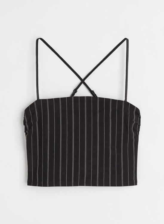 Crop-top H&M Divided Femme Taille 36 - Noir, Blanc, Vert - Style Décontracté
