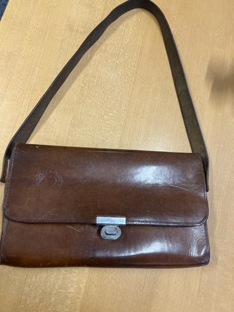 Vintage Ledertasche, echt Leder, Umhängetasche braun