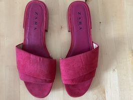 Sandalen, Rosa / Himbeer-Rot, Leder, Gr. 38, Sommer Hit!
