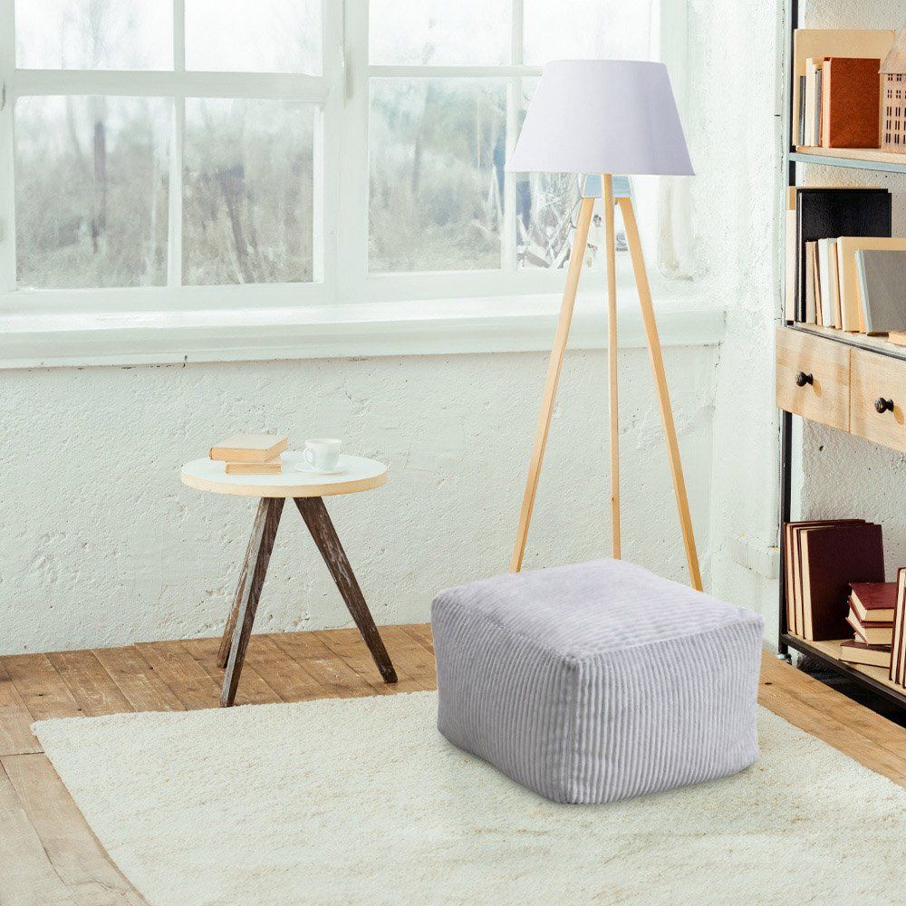 Sgabelli: 21267 - Sitzsack Hocker BIGGY - Hellgrau – Nuovo e nell'imballaggio originale da Wallenwil venduto da toesstal-vertrieb
