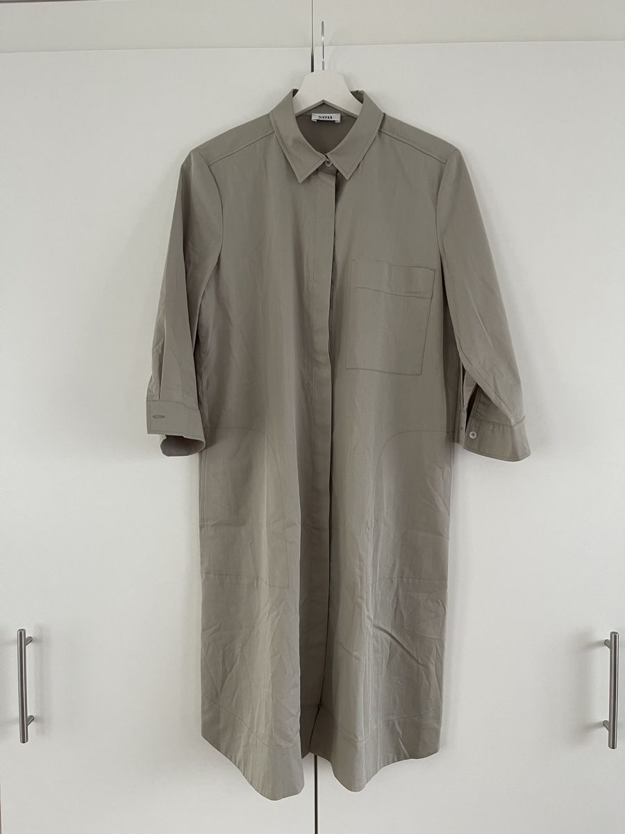 Kleider: YOU. Justwhite Hemdblusenkleid Gr. 38 grau – Gebraucht aus Stans von lion85