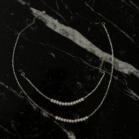 Echtperlen/-silber Halskette und Armband