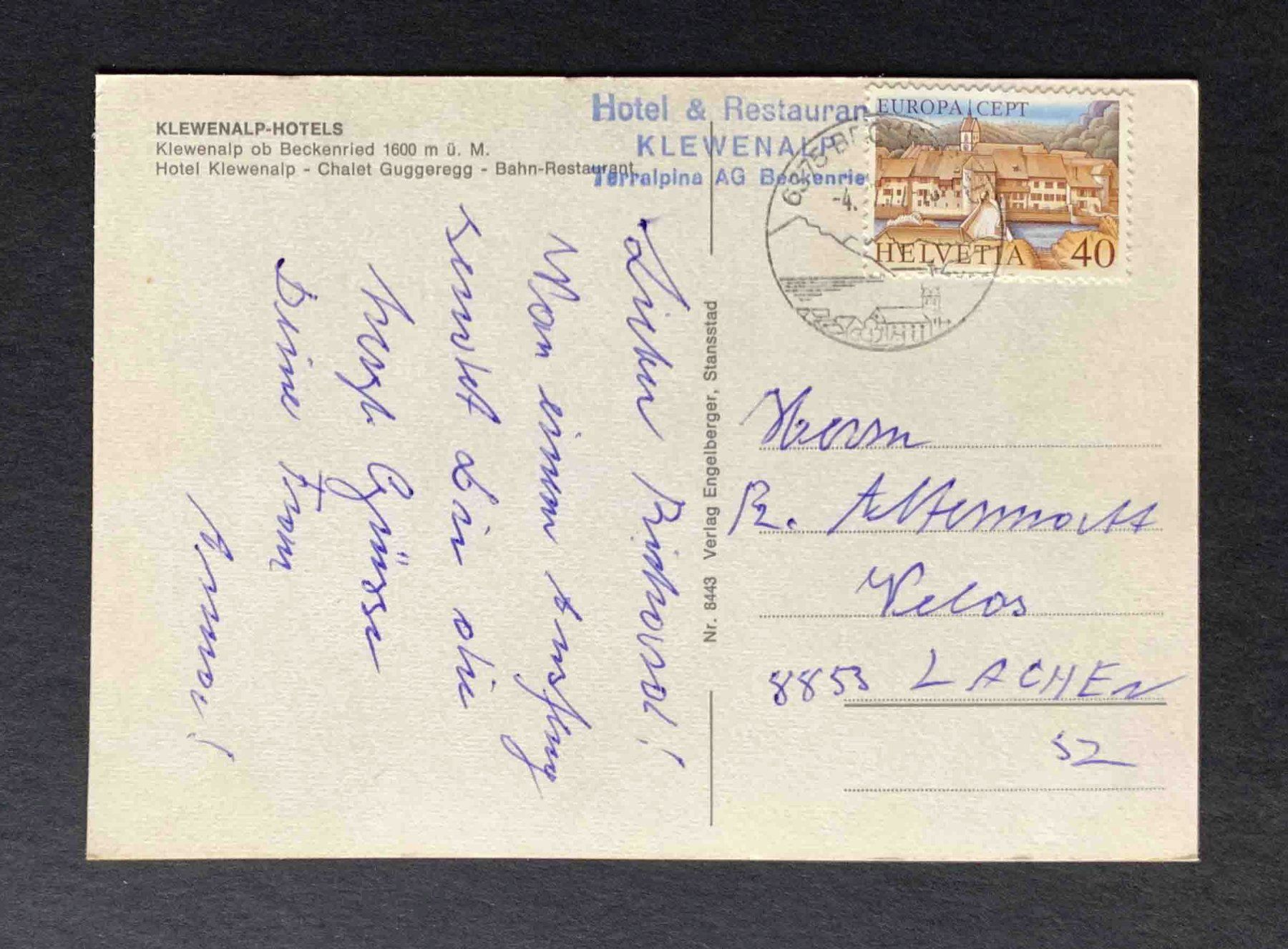 Cartoline postali: AK Klewenalp Hotels – Usato da Goldau venduto da artelier1 1