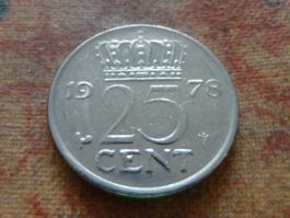PAYS-BAS  Nederland  25  Cent  1978