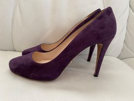 Pumps violett Wildleder Grösse 39,5 Marke PRADA Topzustand