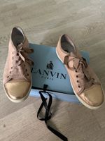 Original Lanvin Rose Gold Sneakers in 39