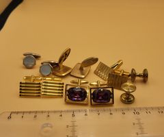 6 paar Vintage Goldige Manschettenknöpfe