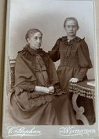 Kabinettfoto von C. Stephan, Winterthur - Mutter & Tochter