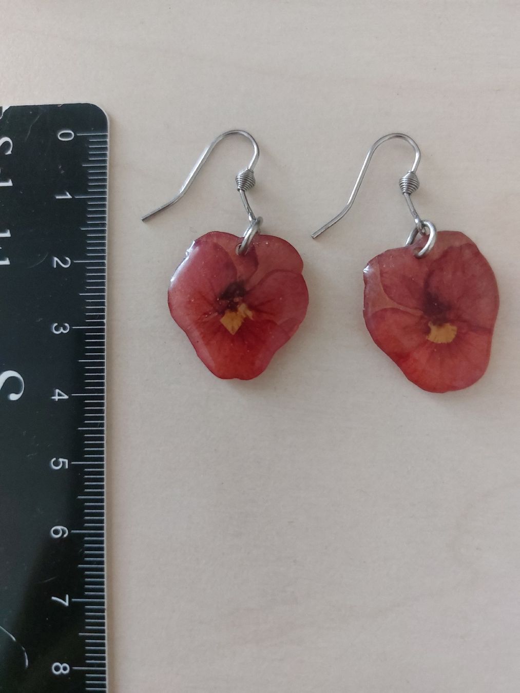 Orecchini pendenti & Orecchini a lobo: Handgemachte Ohrringe mit echter Blume, neu und einmalig! – Usato da Baden venduto da BanaBoutique 1