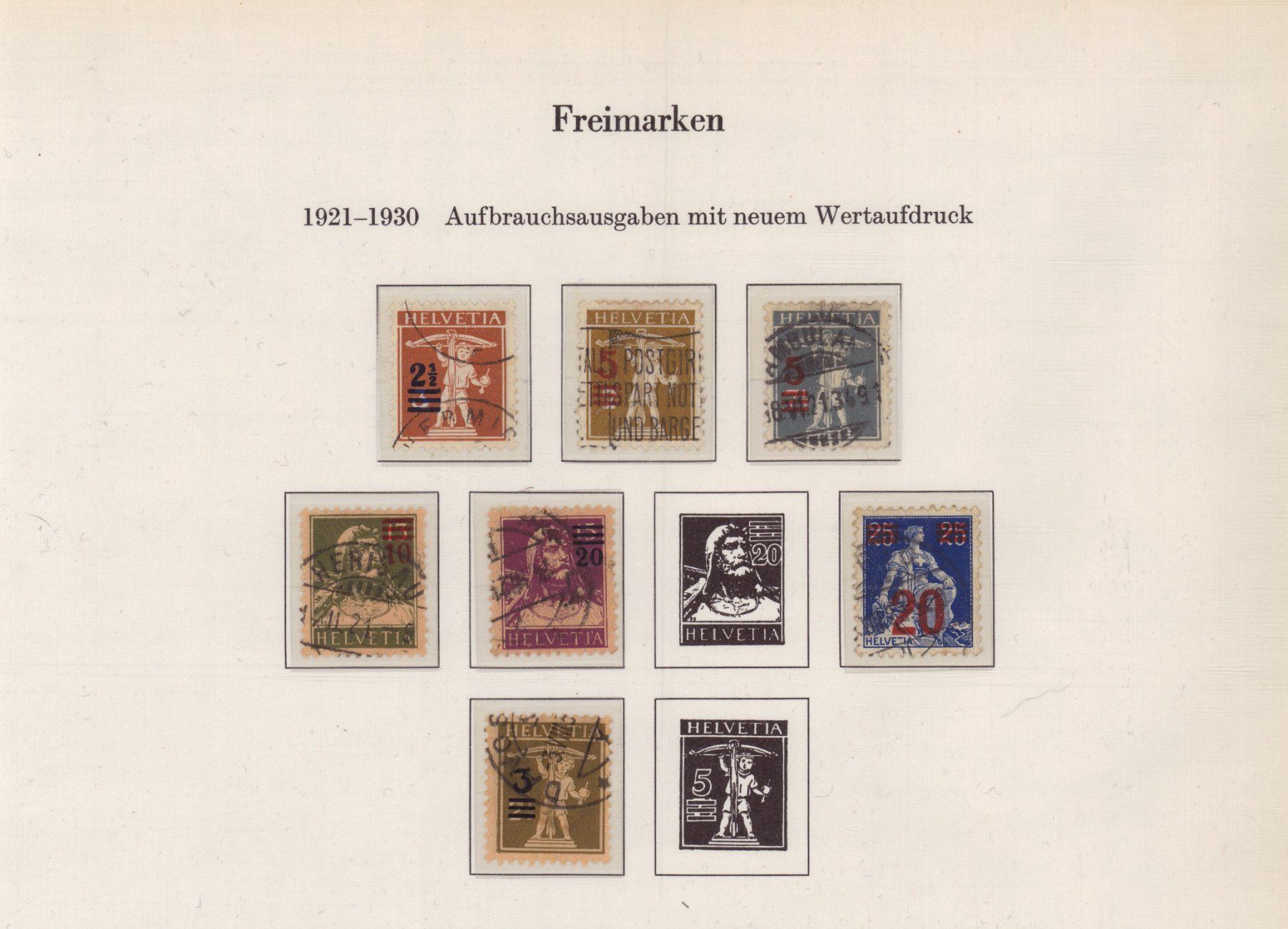 Alle Briefmarken: Tellknabe und Tell Sammlung 4 SCAN – Gebraucht aus Eggersriet von stamp303 1