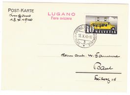 Carte de Lugano BPA A299 pour Basel le 13.X.40