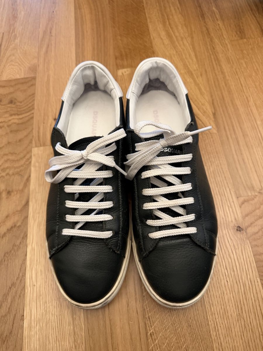 Dsquared2 Scarpe da uomo: DSQUARED2 Sneakers Leder Schwarz Groesse 42  – Usato da Reinach BL venduto da K.zh.A