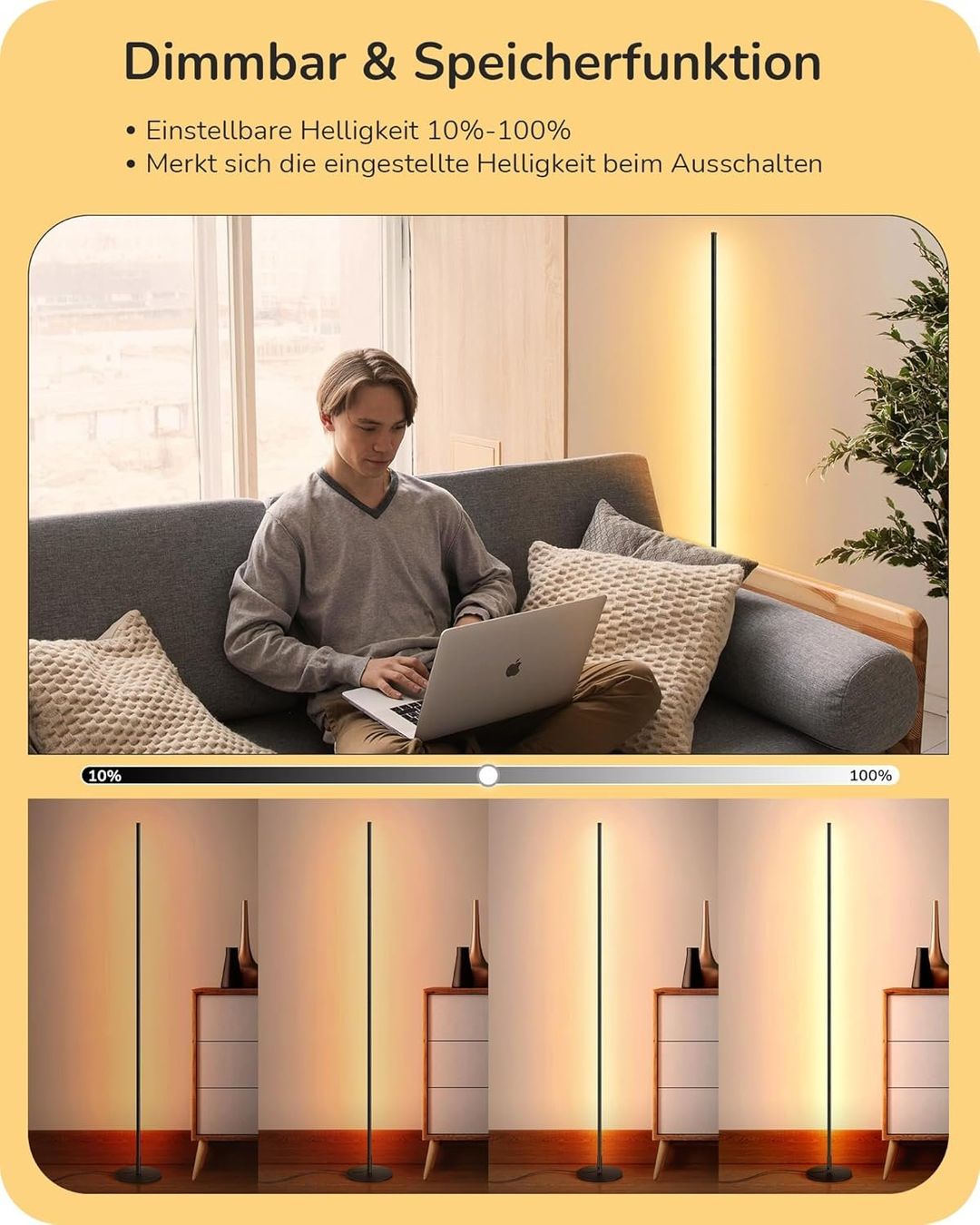 Lampen: 2x LED Stehlampe dimmbar höhenverstellbar Memory LED – Neu und originalverpackt aus Schaffhausen von tra_6j5m 1