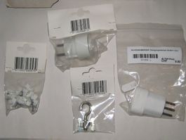 Uebergangsstecker und Installationszubehoer neu