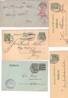 K. Württ. Post Ganzsachen Briefmarken Württemberg Raritäten