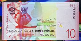 St Thomas Prince 10 Dobras UNC