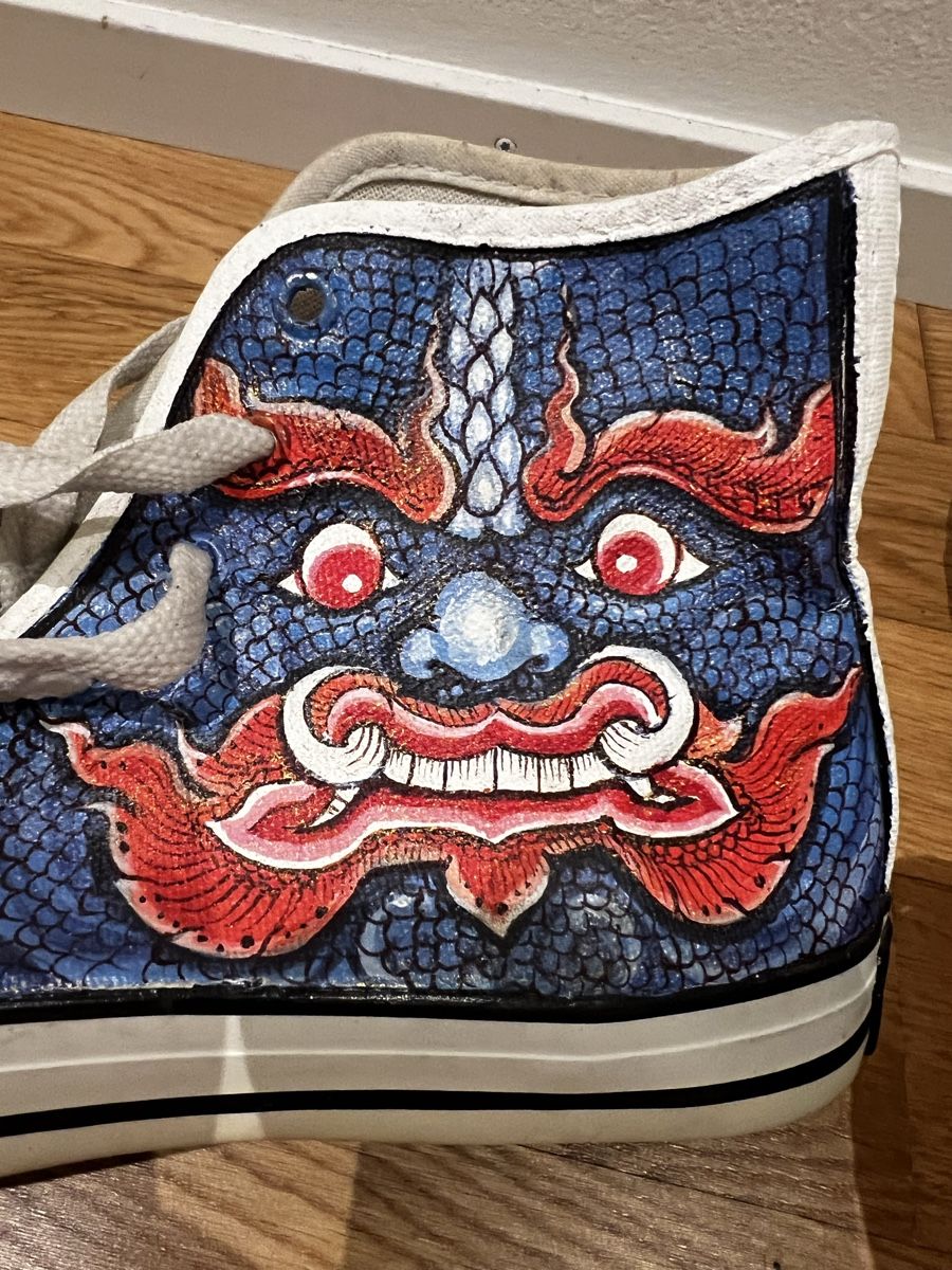 Scarpe da uomo: Handbemalte Sneakers im Converse Stil – Nuovo e nell'imballaggio originale da Zürich venduto da JJMM 1