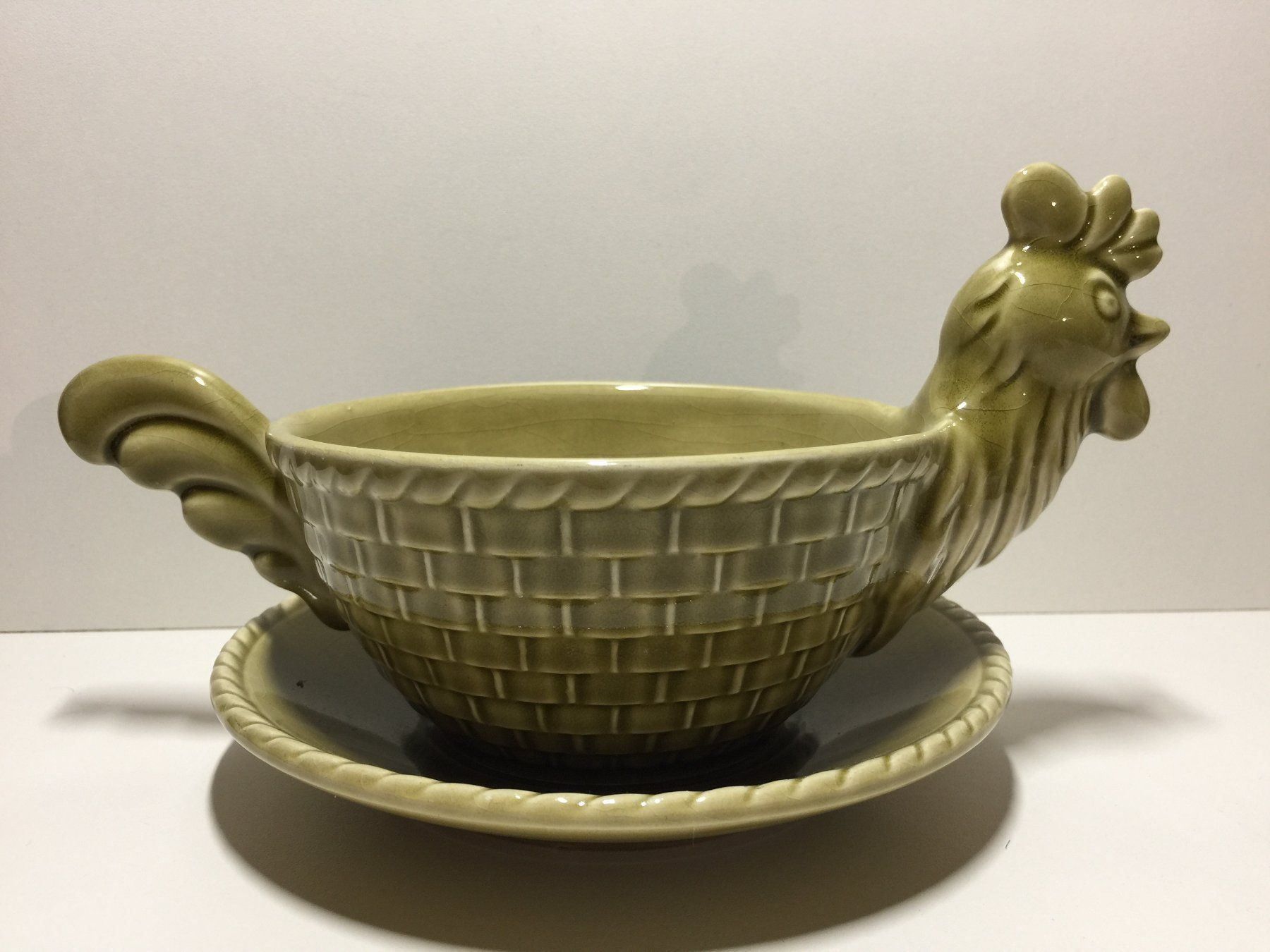 Schalen: WESTERN GERMANY Saucière + assiette coq – Gebraucht aus Cossonay-Ville von Les_1001_perles