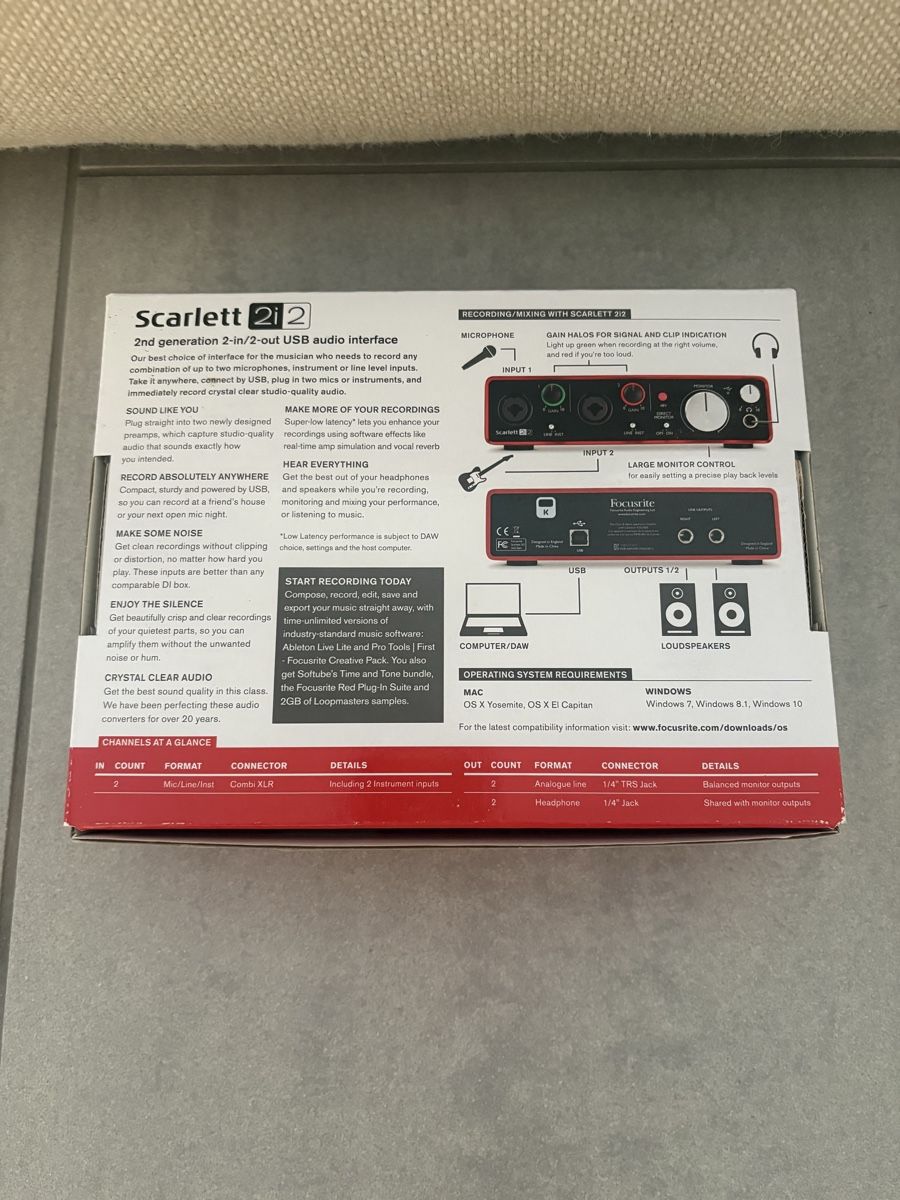 Focusrite Studioequipment: Focusrite Scarlett 2i2 USB Audiointerface 2nd Gen – Gebraucht aus Schleinikon von iva_p6jx 3