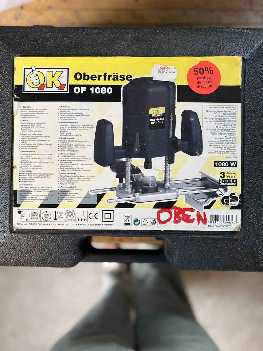 Toutes les machines: Oberfräse – D'occasion à Brütten par arbaras