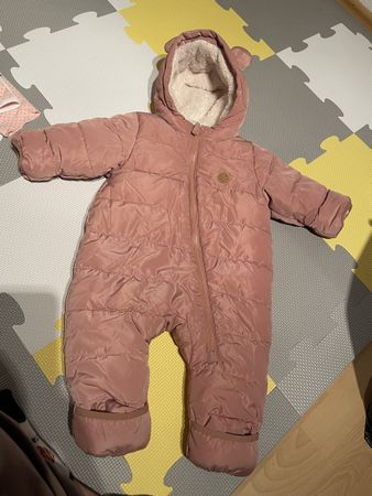 Pink Winter Baby Snowsuit 4-6M - Super Warm & Cozy!
