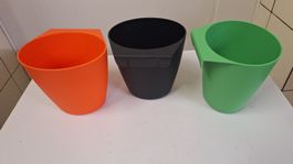 3 IKEA Bygel  Behälter , orange , grün , schwarz