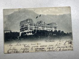 Alte Ansichtskarte Grand Hotel Caux, Montreux, 1907