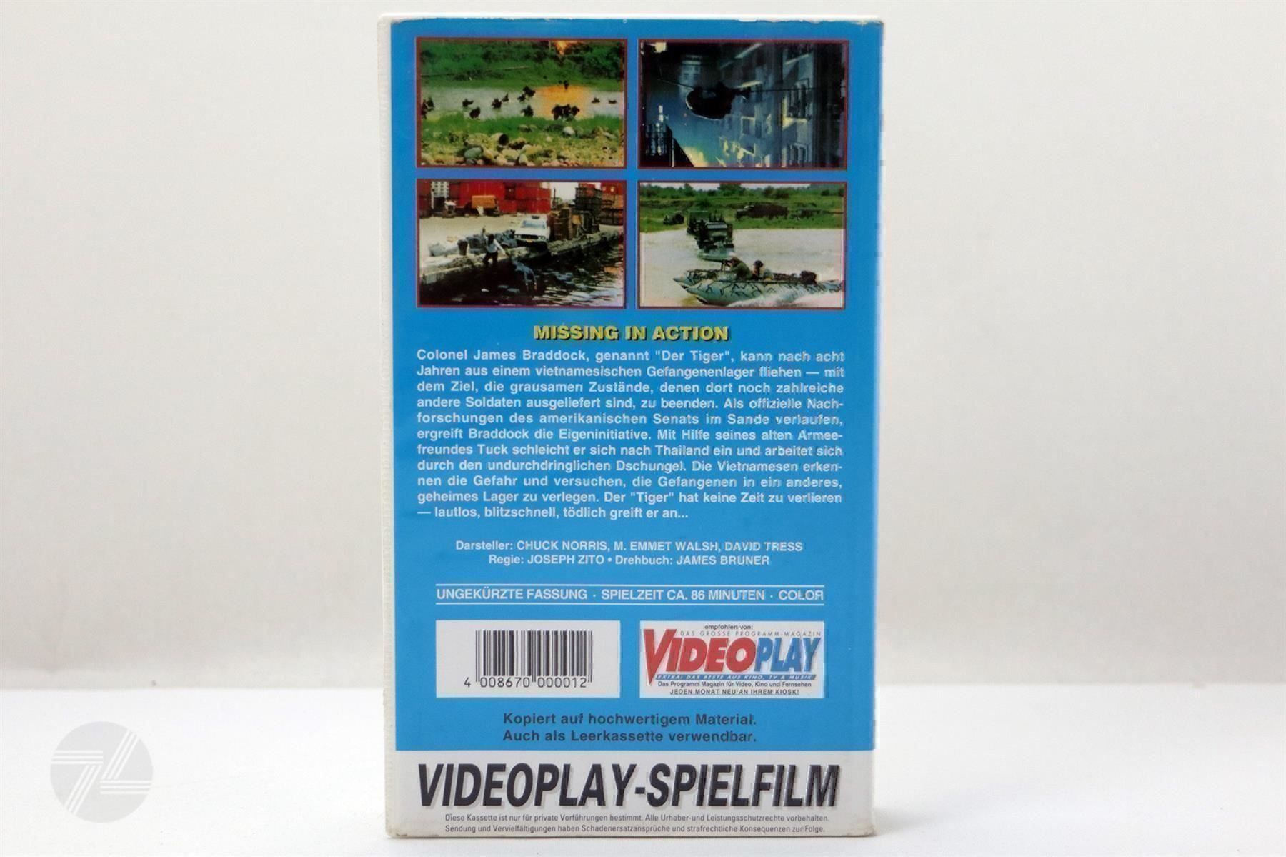 Tutti i VHS: Missing in Action mit  Chuck Norris VHS VideoPlay – Usato da Remetschwil venduto da Privatflohmi 2