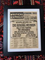 Rolling Stones 1966 Tour Poster NME Beilage Vintage + Rahmen