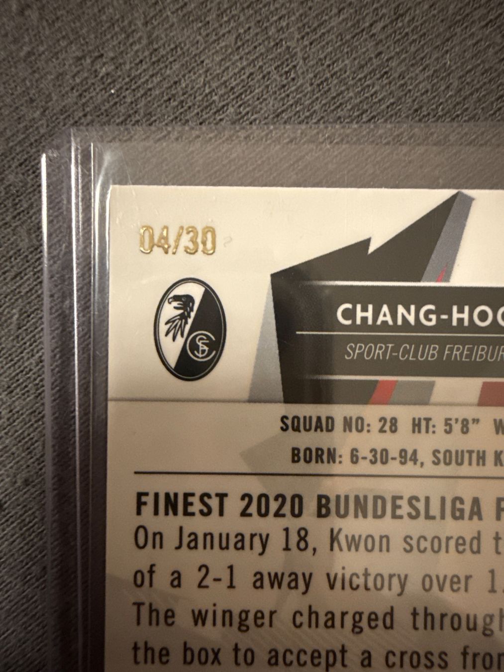 Topps Carte collezionabili: Chang-Hoon Kwon 04/30 Autograph Limited Edition – Usato da Chur venduto da raf_h96v 1