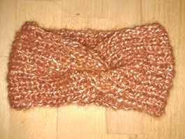 Schönes handgestricktes Stirnband mit Mohair