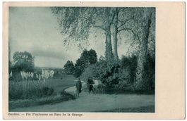 Genève, Parc de la Grange, fin d'automne, circulée 1928